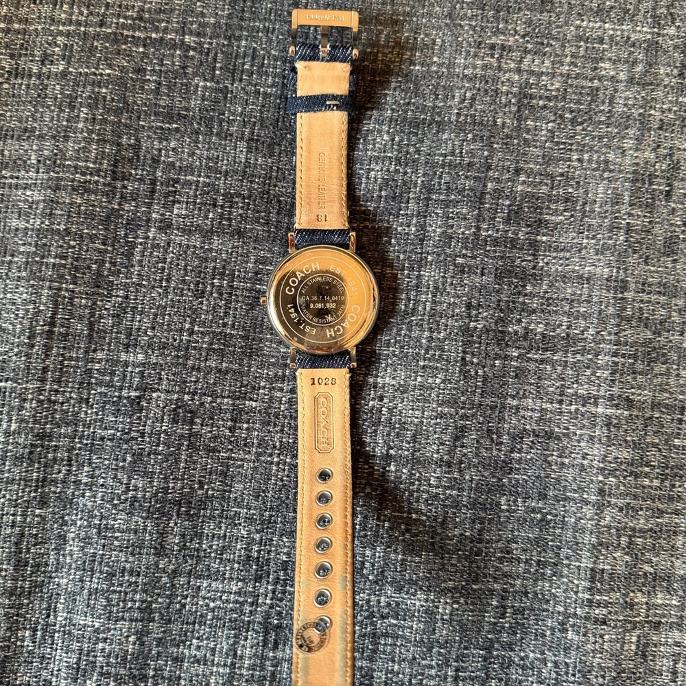 Coach Blue and White Graphic Watch - Picture 3 of 6